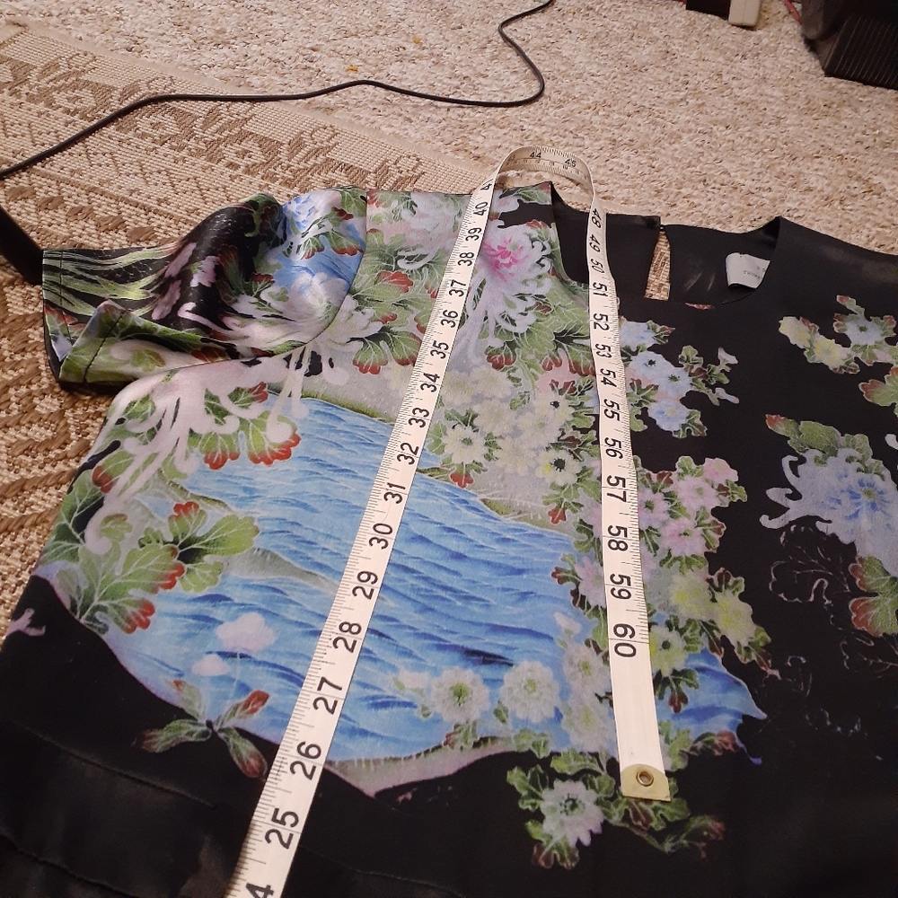 Preen by Thornton Bregazzi Blue Akiko Kimono Cruise 100% Silk Dress Sz S - Picture 9 of 11